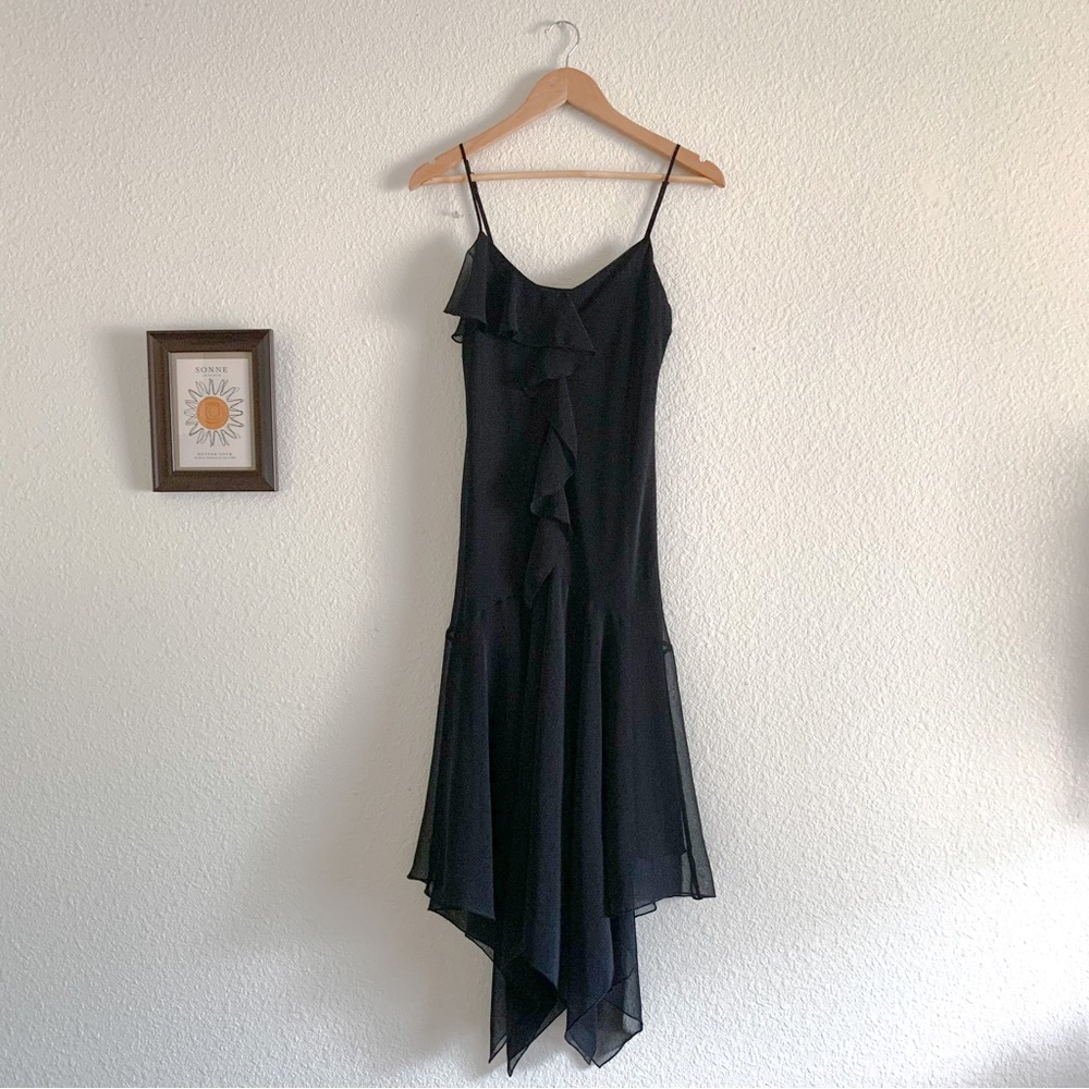 Y2K Marks & Spencer Ruffle Asymmetrical Dress